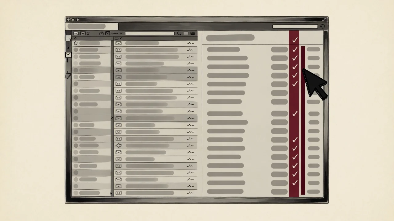 A shared inbox of unassigned messages beside a digital queue with an owner column, the cursor no longer the router.